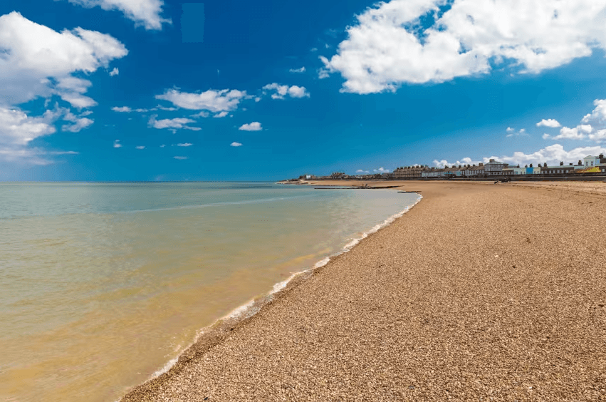 Sheerness Beach with the town behind