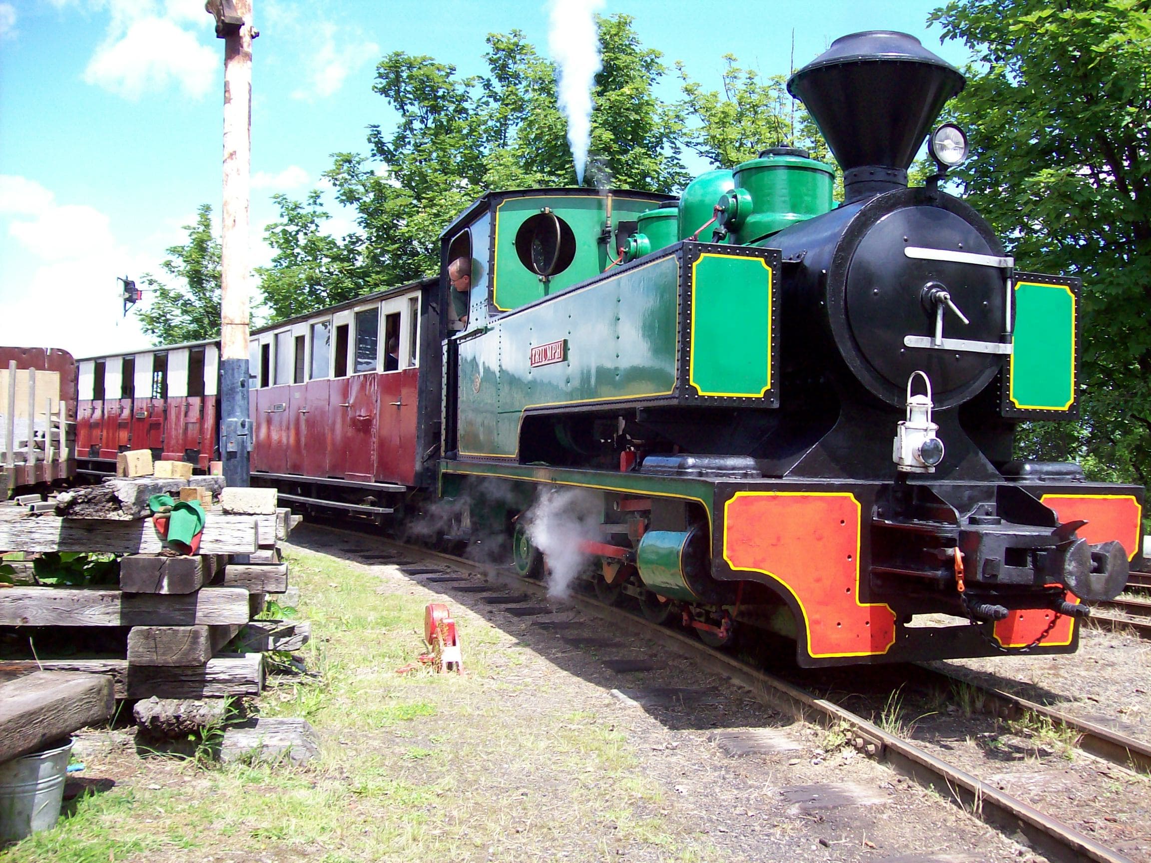 Steam locomotive at Sittingbourne & Kemsley Light Railway